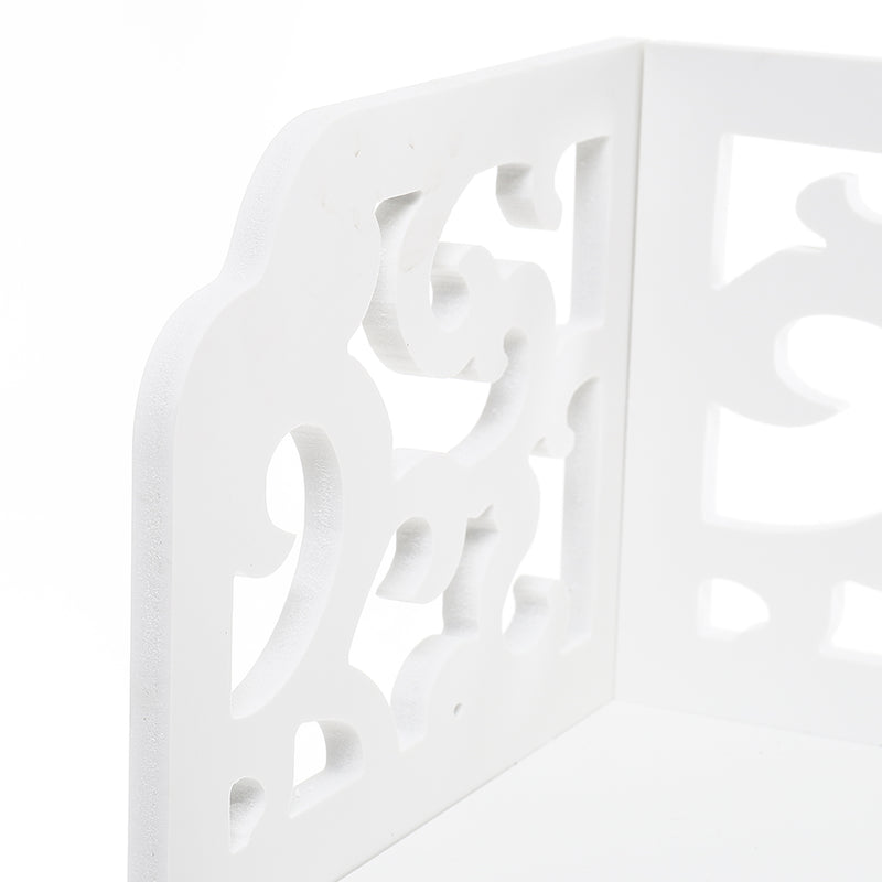 Livingandhome Rustic Small White Storage Display Shelving Unit