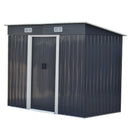 Livingandhome Compact Metal Storage Tool Shed For Garden Patio