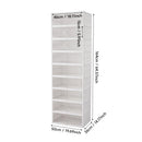 9-Tier Foldable Storage Cabinet Shoes Organizer With Doors