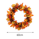 LED Artificial Maple Leaf Wreath