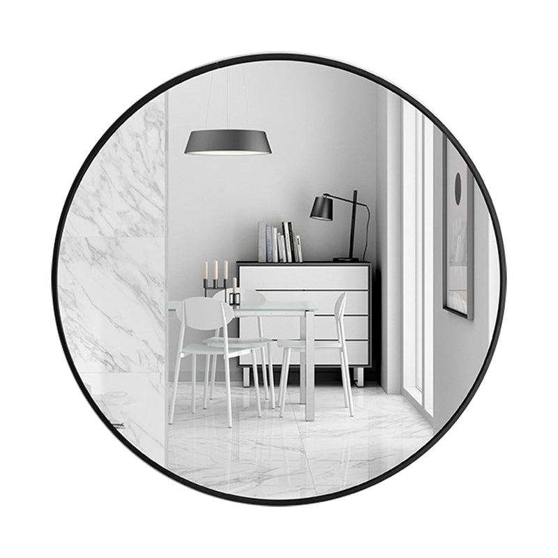 Cottonfy UK Round Bathroom Framed Mirror Wall Hanging