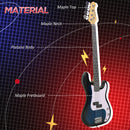 SPORTNOW 4 String Full Size Electric Bass Guitar for Beginner with Amp, Blue