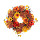 Large Autumn Daisy Maple Leaf Wreath Hanging Decoration