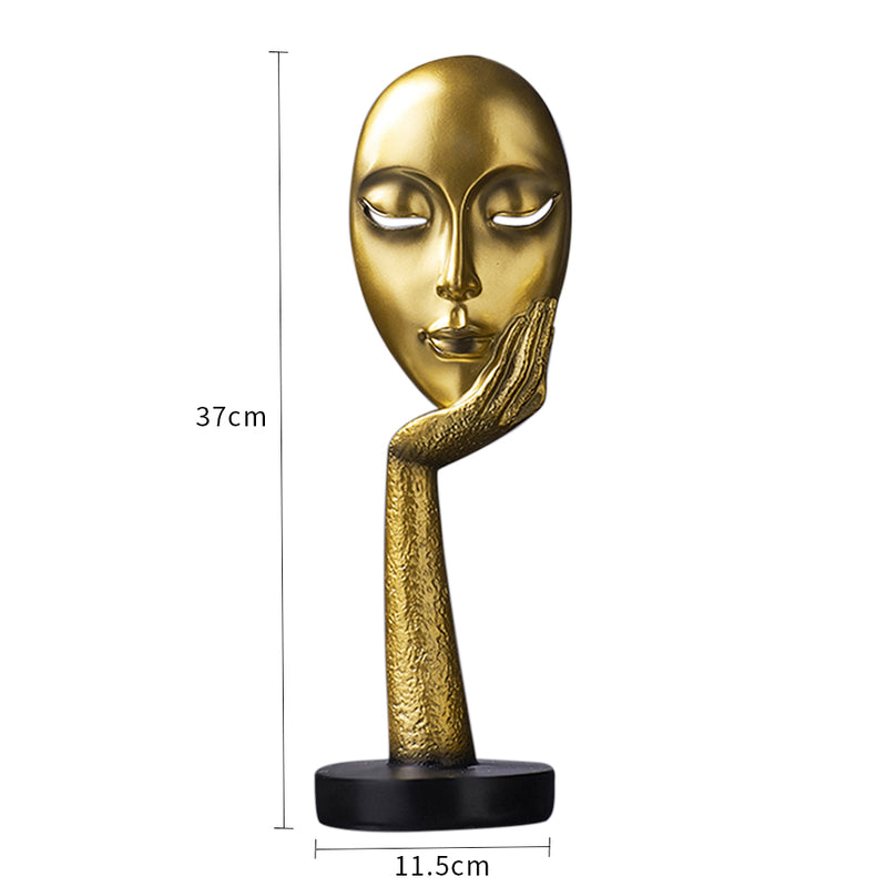 Lifeideas Abstract Resin Woman Face Statue Home Decoration