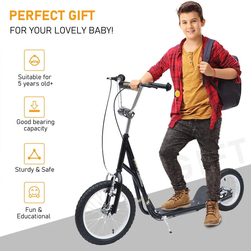 HOMCOM Teen Stunt Scooter  for 5+ Years -  Black