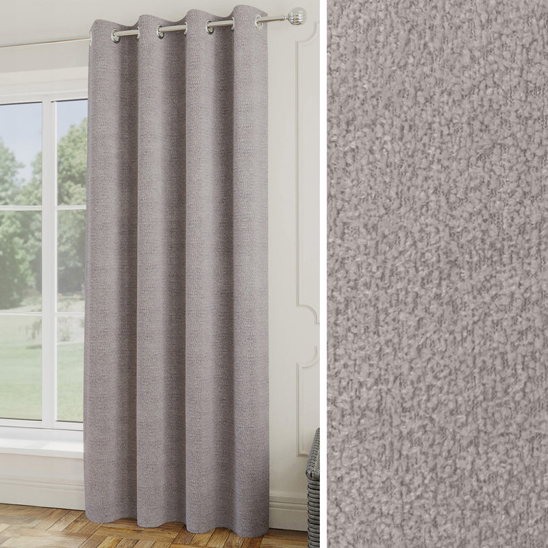 Enhanced Living Royale Room Darkening Boucle Readymade Single Door Curtain