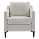 Livingandhome Beige White Fleece Sofa Chair