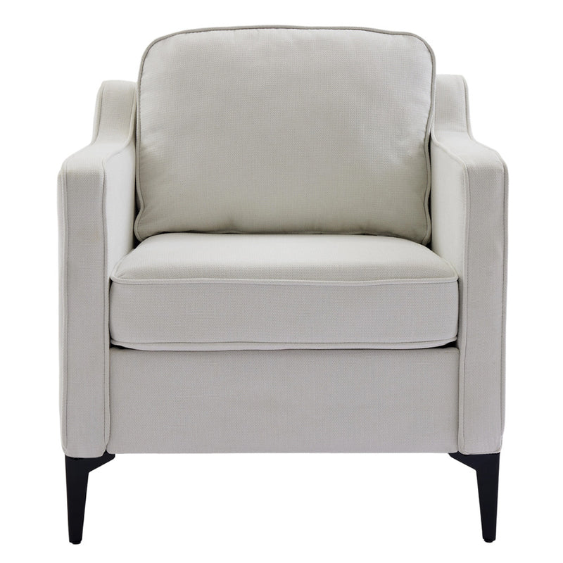 Livingandhome Beige White Fleece Sofa Chair