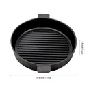Breeins Black Round Cast Iron Grill Pan