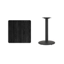 Livingandhome Square Cafe Table with Metal Base