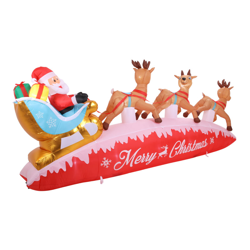 Lifeideas 4M Inflatable Santa and Rudolf Decoration
