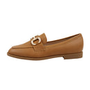 Casual Closed Toe Slip-on Horsebit PU Loafer - Tan
