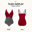 V-Neck One-Piece Swimsuit