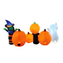 Lifeideas 8ft Halloween Inflatable Pumpkin Outdoor Decoration with Witch & Ghost