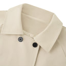 Short Double-Breasted Khaki Jacket