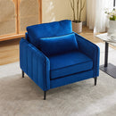 Livingandhome Blue Modern Single Armchair