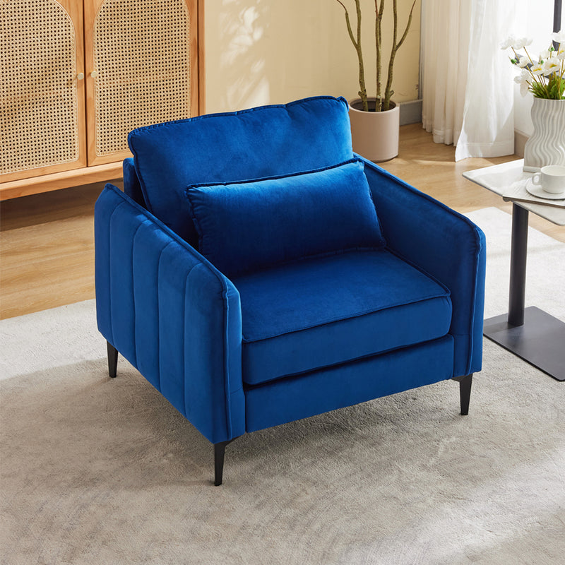 Livingandhome Blue Modern Single Armchair