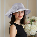 Floral Organza Wide-brim Sun Hat