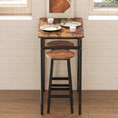 HOMCOM Barstools, Breakfast Bar Stools With Footrest, Rustic Brown