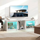 HOMCOM 160cm TV Unit W/ LED Lights For 70in TV Modern TV Stand Cabinet