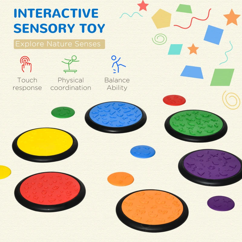 HOMCOM Sensory Balance Step Discs for Kids