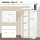 HOMCOM Bookcase Modern Bookshelf Cabinet For Home Office White