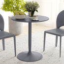 HOMCOM Round Dining Table, Non-slip Pad For Living Room Light Brown