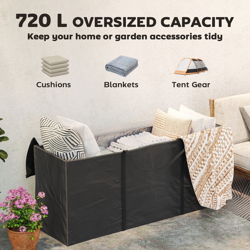 Outsunny 720 L Garden Furniture Cushion Storage Bag, 600D Oxford Fabric