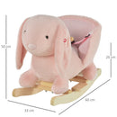 HOMCOM  Children's Rocking Rabbit - Pink