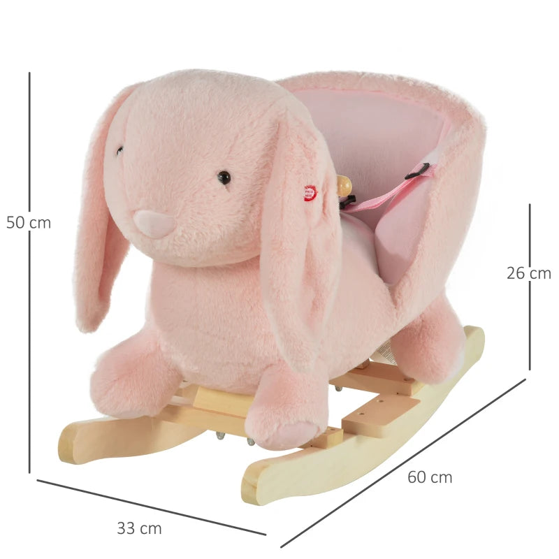 HOMCOM  Children's Rocking Rabbit - Pink