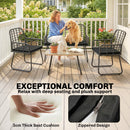 Outsunny Rattan Garden Furniture Set, 4 Piece Outdoor Patio Furniture