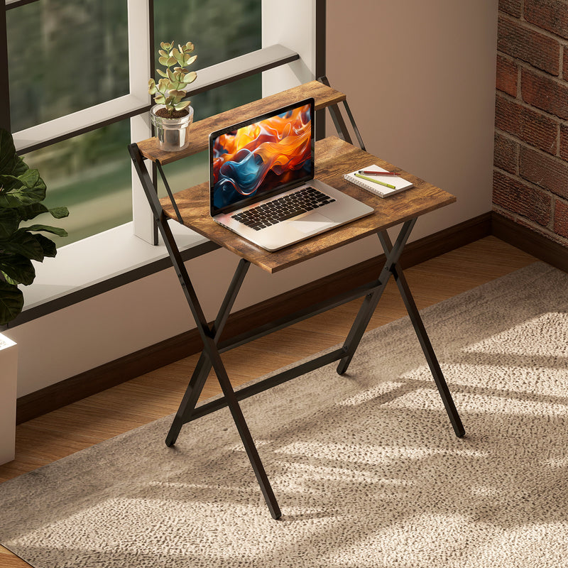 HOMCOM 70 Cm Folding Computer Desk For Small Spaces Bedroom