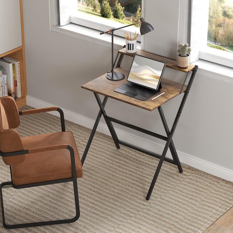 HOMCOM 70 Cm Folding Computer Desk For Small Spaces Bedroom