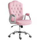 Vinsetto Home Office Chair With Adjustable Height Tilt Function Pink