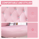 Vinsetto Home Office Chair With Adjustable Height Tilt Function Pink