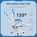 Vinsetto Racing Style Gaming Chair With Reclining Function Footrest, Blue