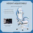 Vinsetto Racing Style Gaming Chair With Reclining Function Footrest, Blue