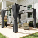 Outsunny 3 x 3(m) Pergola with Retractable Roof and Curtains