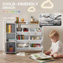 AIYAPLAY Toy Storage Unit With 8 Removable Bins, Storage Shelves, Cabinet