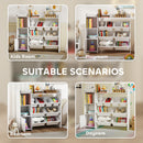AIYAPLAY Toy Storage Unit With 8 Removable Bins, Storage Shelves, Cabinet