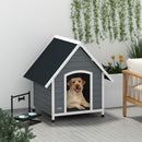 PawHut Dog Kennel Outdoor Dog House w/ Removable Floor, for Large Dogs, Grey
