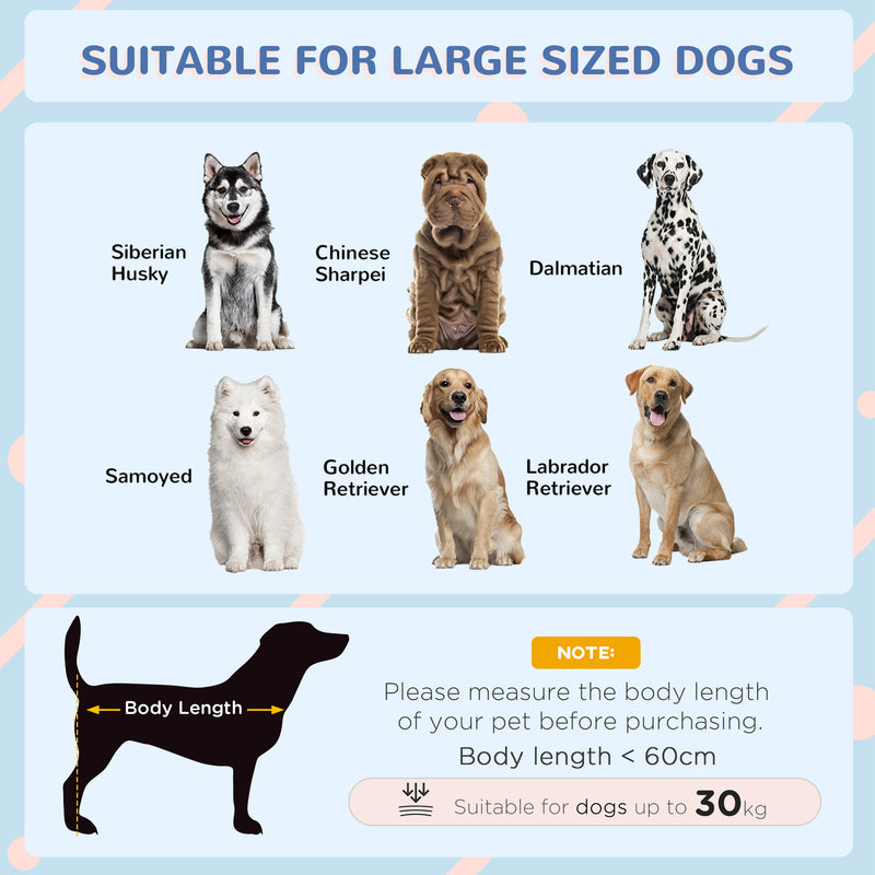 PawHut Dog Kennel Outdoor Dog House w/ Removable Floor, for Large Dogs, Grey