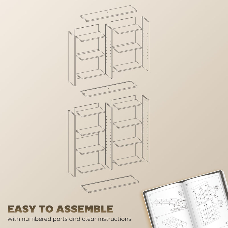 HOMCOM 640 CD Storage Unit 360 DVD Storage Tower W/ 18 Compartments