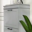 HOMCOM Slim Shoe Storage Cabinet with 3 Flip Drawers for Entryway, Grey