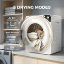 HOMCOM 5kg Vented Tumble Dryer, Compact Dryer With 5 Drying Modes, White