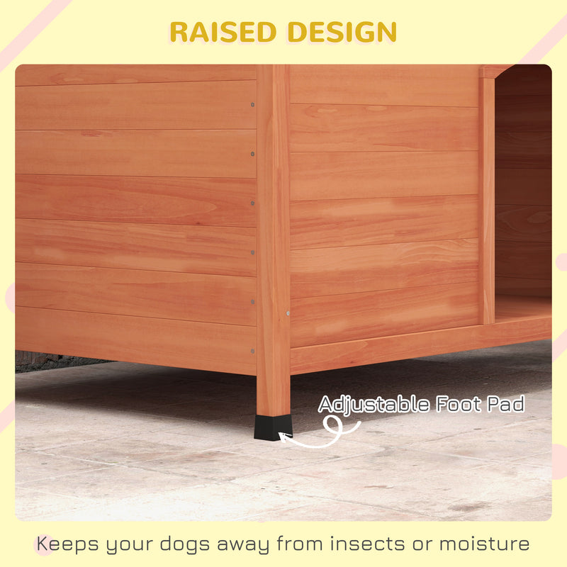 PawHut  Wooden Dog Kennel with Removable Floor, Openable Roof