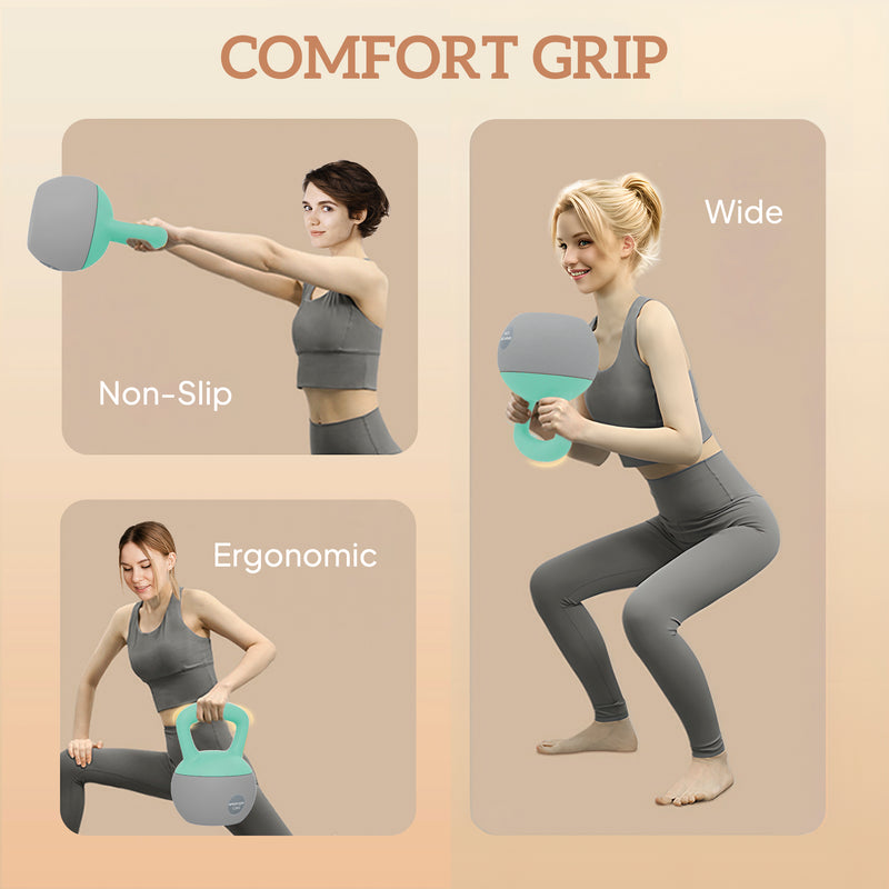 SPORTNOW 12KG Kettlebell With Soft Body And Non-Slip Handle