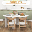 HOMCOM Oval Kitchen Table for Dining Room, Small Space