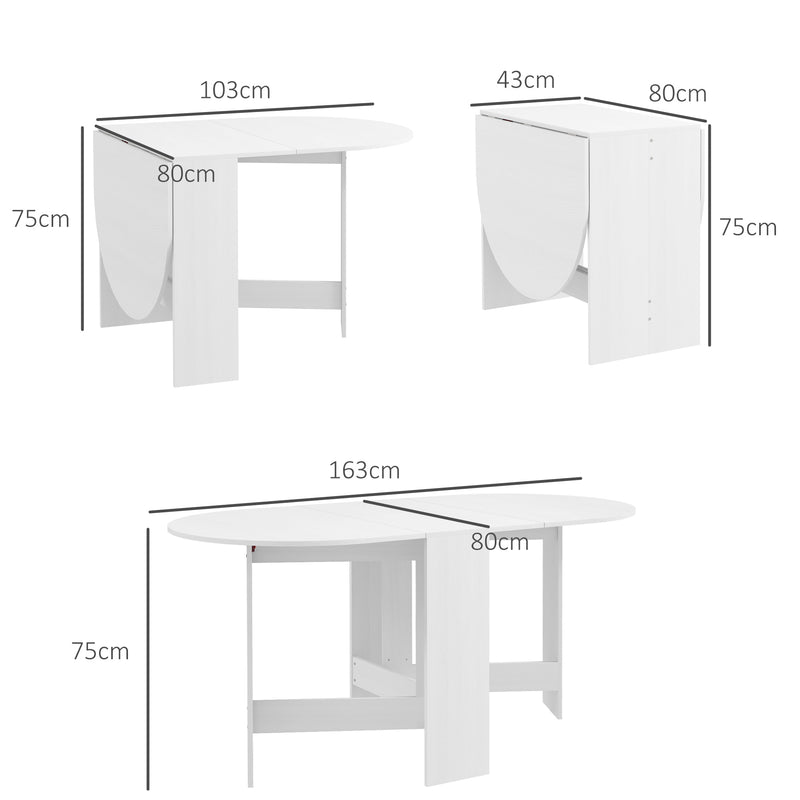 HOMCOM Oval Kitchen Table for Dining Room, Small Space