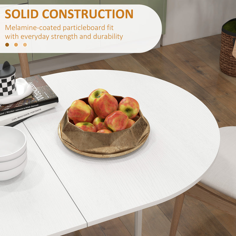 HOMCOM Oval Kitchen Table for Dining Room, Small Space
